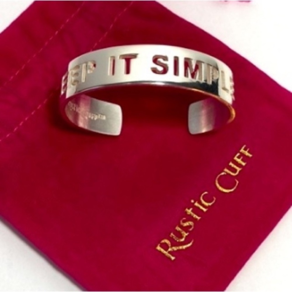 Rustic Cuff Keep It Simple Cut Out Silver Tone Bangle Bracelet